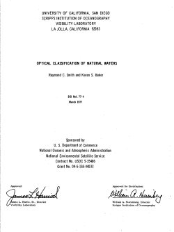 Optical classification of natural waters