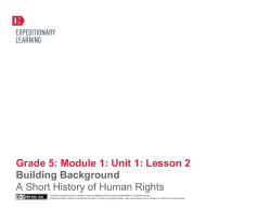 Grade 5: Module 1: Unit 1: Lesson 2 Building Background