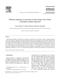 Human exposure to mercury in San Jorge river basin, ž / Colombia