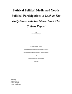 Satirical Political Media and Youth Political Participation: A Look at