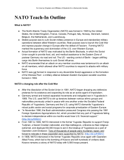 NATO Teach-In Outline - Students for a Democratic Society at the U
