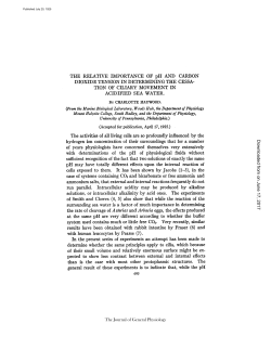 THE RELATIVE IMPORTANCE OF pH AND CARBON DIOXIDE