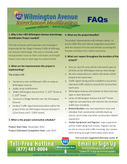 1. Why is the I-405 Wilmington Avenue Interchange Modification