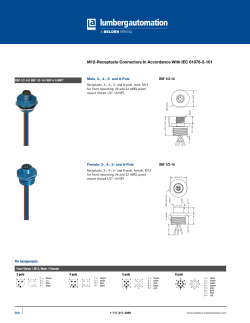 M12-Receptacle Connectors In Accordance With IEC 61076-2-101