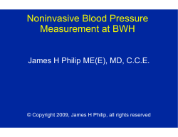 Noninvasive Blood Pressure Measurement at BWH
