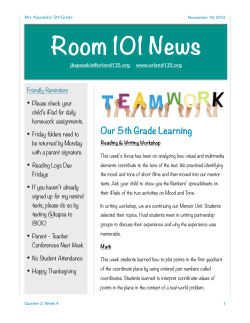 Newsletter November 18, 2016