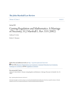 Gaming Regulation and Mathematics