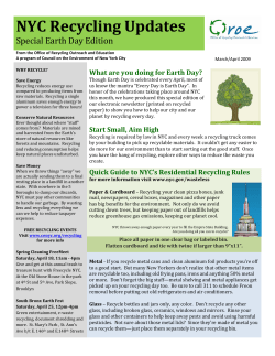 NYC Recycling Updates