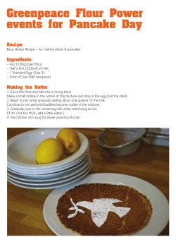 Pancake day recipe and instructions