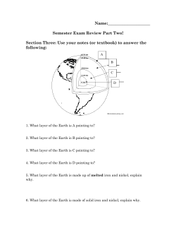Section Three: Use your notes (or textbook) to answer