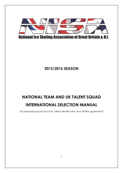 national team and uk talent squad international selection