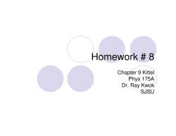 Homework # 8