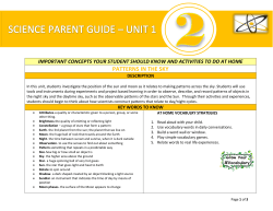 Grade 2 Parent Guide Unit 1