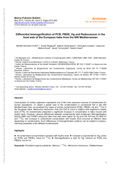 Differential biomagnification of PCB, PBDE, Hg - Archimer