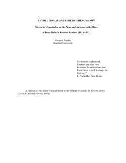 nietz for the nietzsche volume