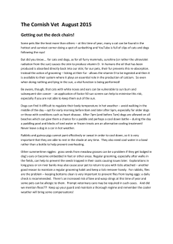 August 2015 - Mounts Bay Veterinary Centre