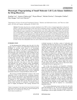 Phenotypic Fingerprinting of Small Molecule Cell