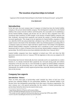 The taxation of partnerships in Iceland