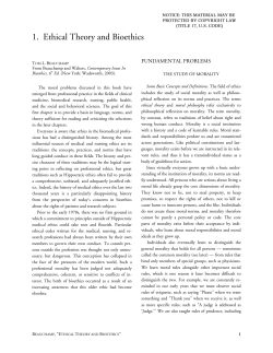1. Ethical Theory and Bioethics - University at Buffalo Libraries