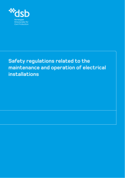 Safety regulations related to the maintenance and operation of