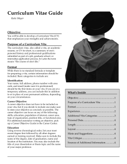 Curriculum Vitae Guide.indd