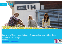 Convoys of Care: How do Carers Shape, Adapt and Utilise their