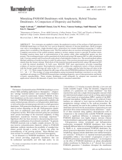 Mimicking PAMAM Dendrimers with Amphoteric, Hybrid Triazine