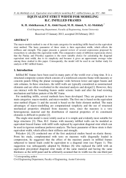 equivalent strut width for modeling rc infilled frames