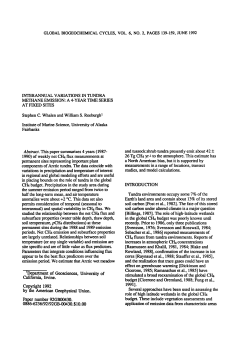 Interannual variations in tundra methane flux