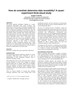 How do scientists determine data reusability? A quasi