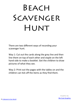 Beach Scavenger Hunt - A Moment in our World