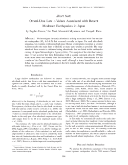 Omori-Utsu Law c-Values Associated with Recent Moderate