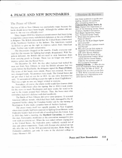 4. PEACE AND NEW BOUNDARIES