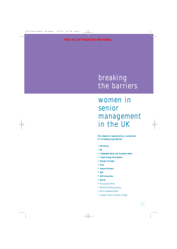 breaking the barriers women in senior management in