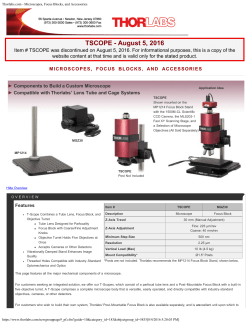 Thorlabs.com - Microscopes, Focus Blocks, and Accessories