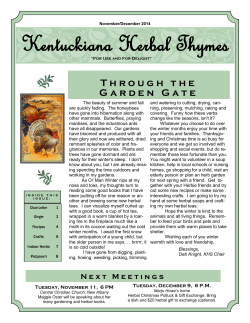 November/December 2014 - Kentuckiana Herb Society