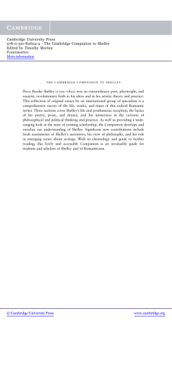 Percy Bysshe Shelley (1792&ndash;1822) was an extraordinary poet