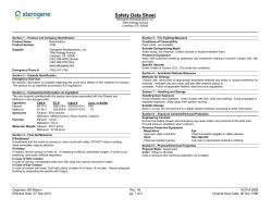 Material Safety Data Sheet