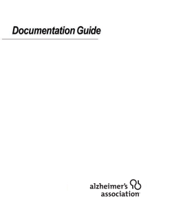 Documentation Guide - Alzheimer`s Association