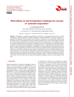 Wind effects on leaf transpiration challenge the concept of