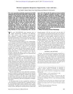 Distinct Apoptotic Responses Imparted by c-myc and