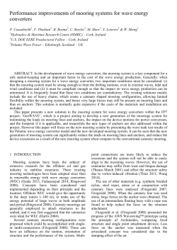 Performance improvements of mooring systems for wave energy