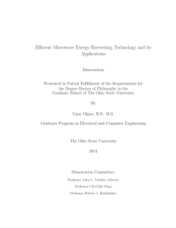 Efficient Microwave Energy Harvesting Technology and its
