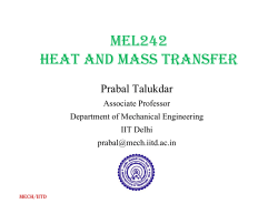mel242 heat and mass transfer