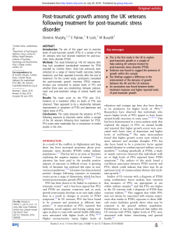 Post-traumatic growth among the UK veterans following treatment