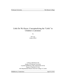 Little Do We Know: Conceptualizing the "Little" in
