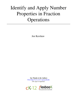 Identify and Apply Number Properties in Fraction