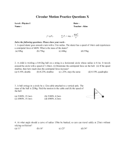 Circular Motion Practice Questions X