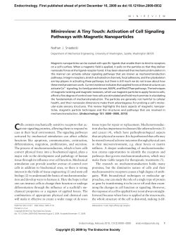 Minireview: A Tiny Touch: Activation of Cell Signaling Pathways with