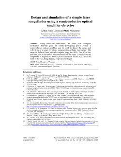 Design and simulation of a simple laser rangefinder using a